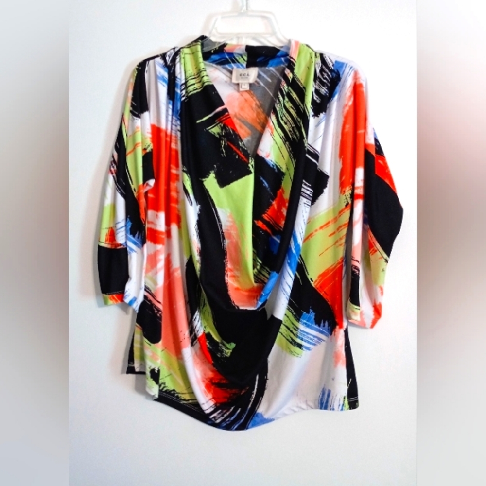 ECI Multi-colored Blouse | Size L